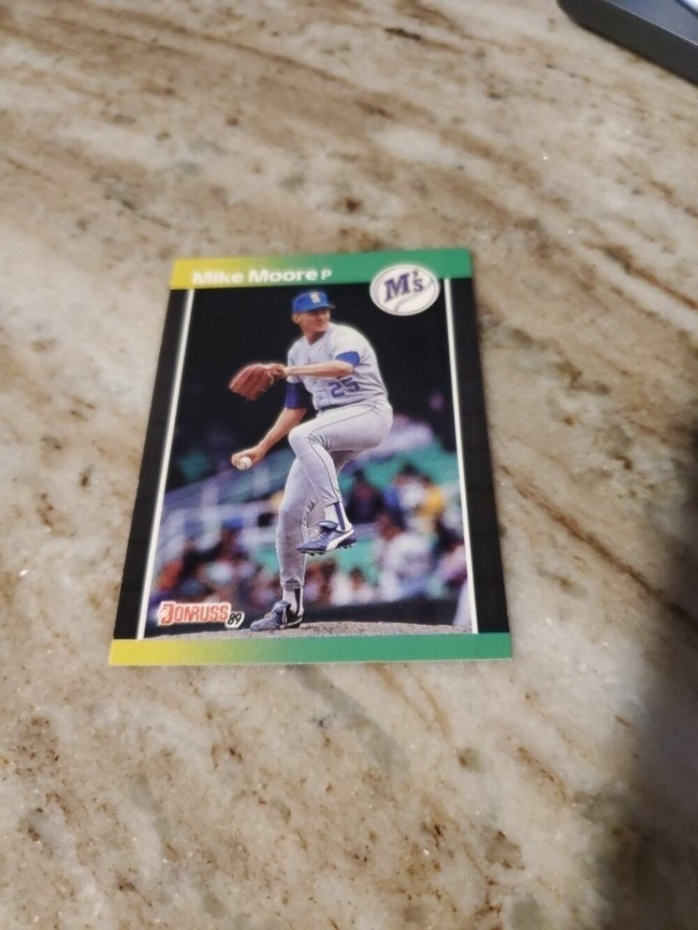 1989 Donruss - Mike Moore #448 *Denotes on Back